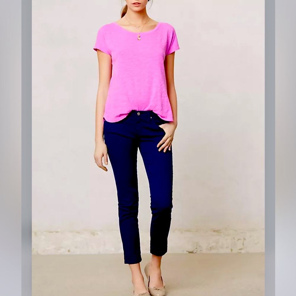 AG Adriano Goldschmied  Stevie Ankle, Dark Wave wash,Anthropologie, NWT, size 26